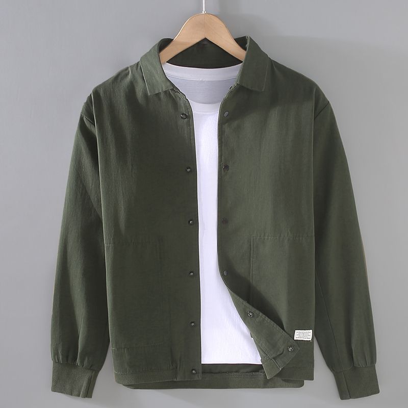 Loose Casual Solid Color Men's Shirt Coat