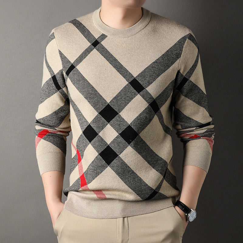 Autumn Sweater Men's Casual Loose Print