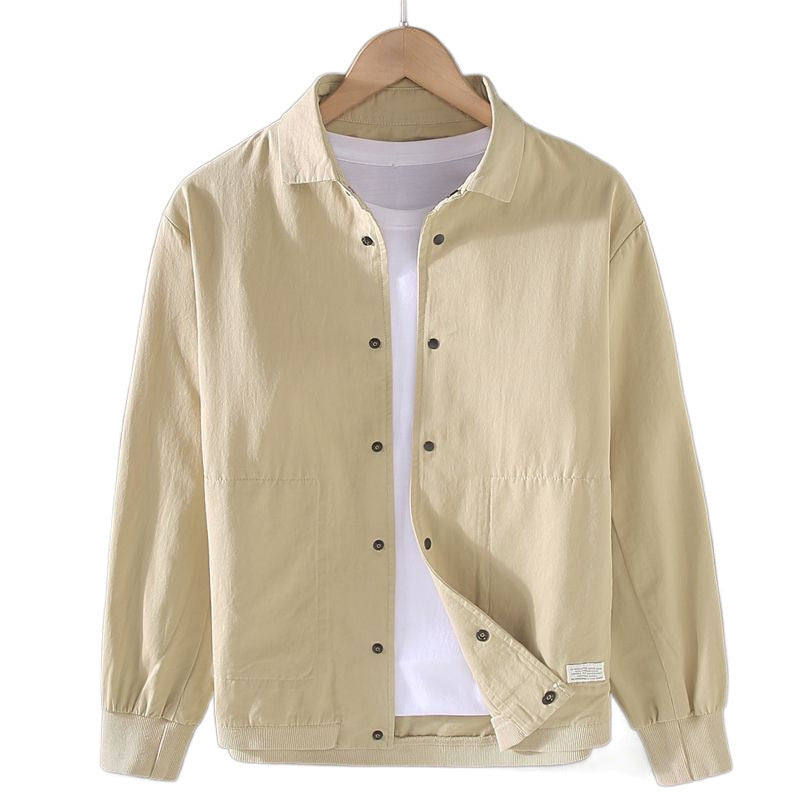 Loose Casual Solid Color Men's Shirt Coat