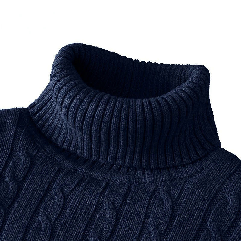 Twist Knitted Pullover Slim Fit Warm Top Solid Color