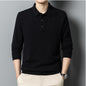 Men's Warm Sweater Autumn And Winter New Polo Collar Solid Color Sweater