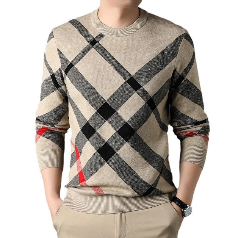 Autumn Sweater Men's Casual Loose Print